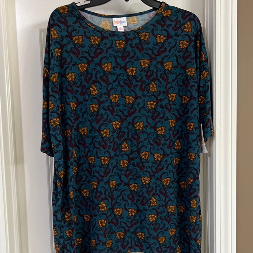 LulaRoe Irma Tunic Multicolored Hi Low Hem Womens Size S